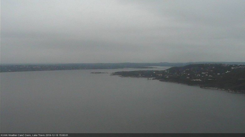 Lake Travis webcam, December 10, 2016 2:25 PM CT