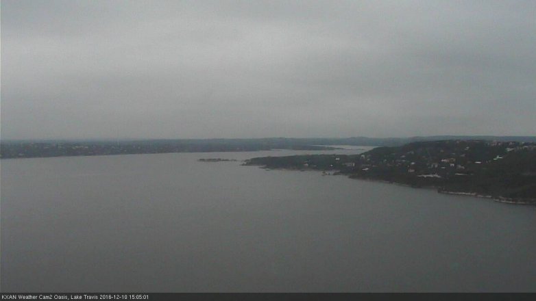 Lake Travis webcam, December 10, 2016 2:30 PM CT