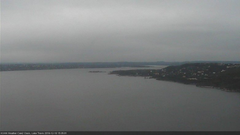 Lake Travis webcam, December 10, 2016 2:45 PM CT
