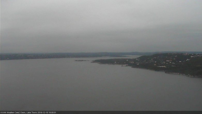 Lake Travis webcam, December 10, 2016 3:05 PM CT