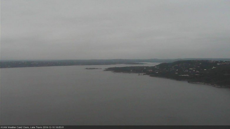 Lake Travis webcam, December 10, 2016 3:30 PM CT