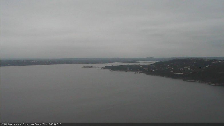 Lake Travis webcam, December 10, 2016 3:40 PM CT