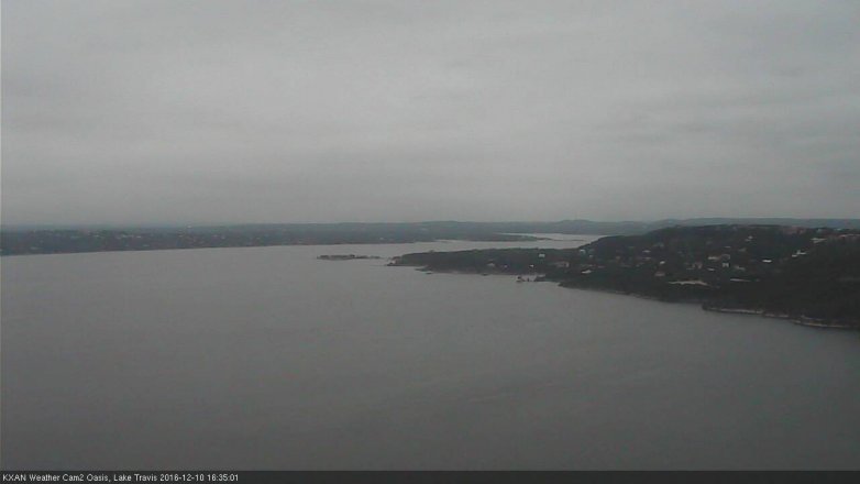 Lake Travis webcam, December 10, 2016 3:55 PM CT