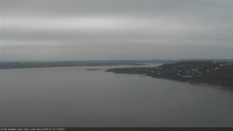 Lake Travis webcam, December 10, 2016 4:15 PM CT