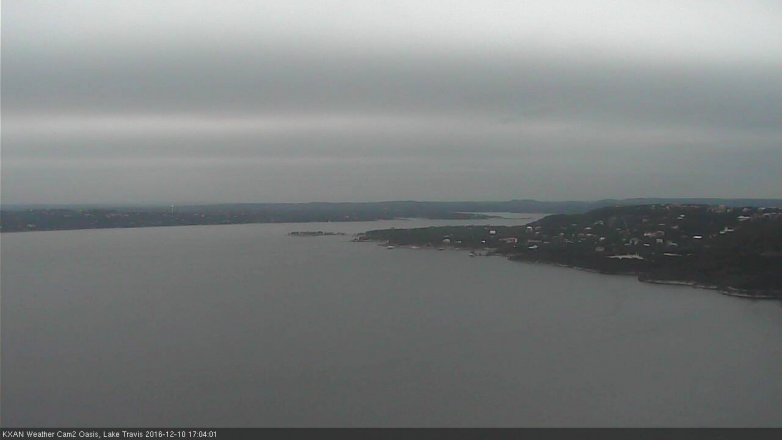 Lake Travis webcam, December 10, 2016 4:30 PM CT