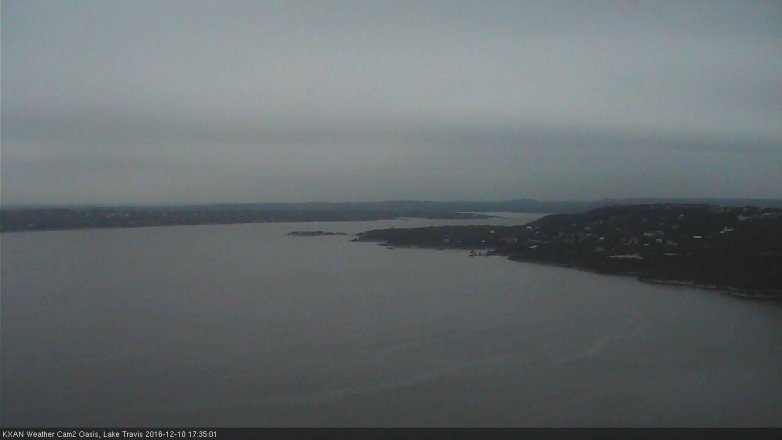 Lake Travis webcam, December 10, 2016 4:50 PM CT