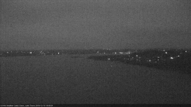 Lake Travis webcam, December 10, 2016 5:05 PM CT
