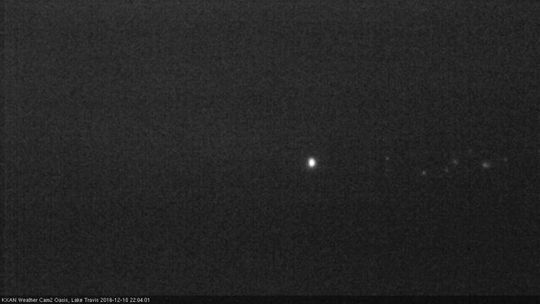 Lake Travis webcam, December 10, 2016 9:20 PM CT