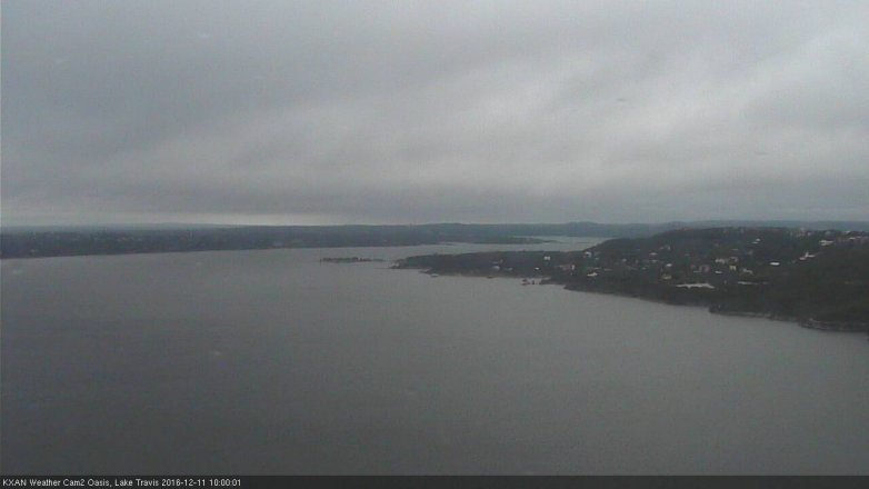 Lake Travis webcam, December 11, 2016 9:25 AM CT