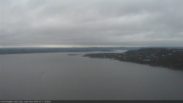 Lake Travis webcam, December 11, 2016 9:40 AM CT