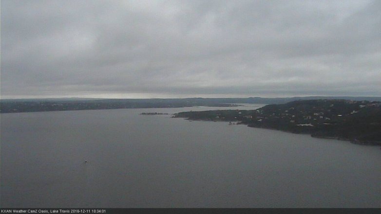 Lake Travis webcam, December 11, 2016 9:45 AM CT