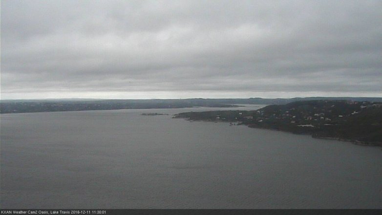 Lake Travis webcam, December 11, 2016 10:50 AM CT