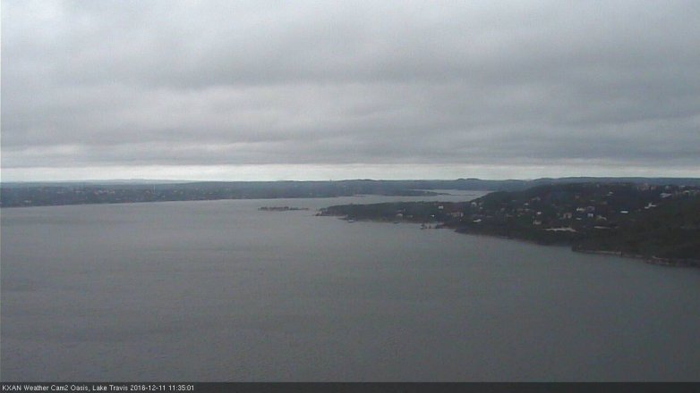 Lake Travis webcam, December 11, 2016 10:55 AM CT