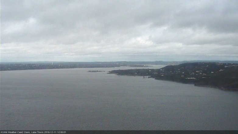 Lake Travis webcam, December 11, 2016 11:25 AM CT