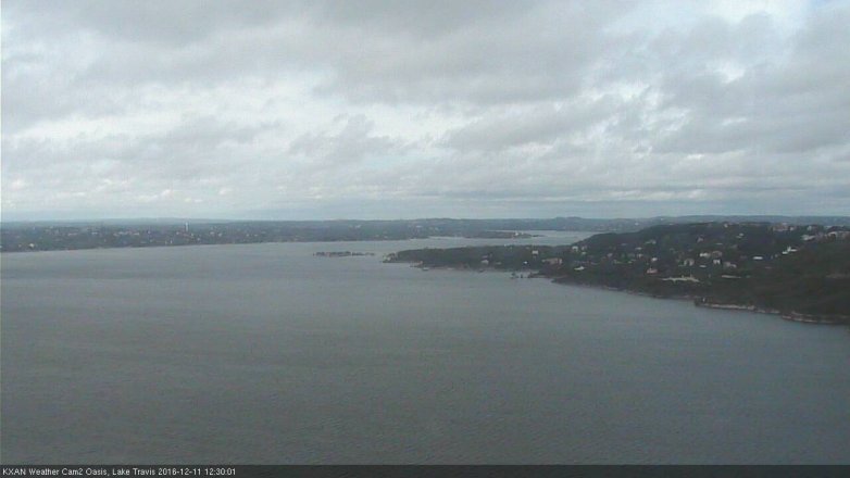 Lake Travis webcam, December 11, 2016 11:40 AM CT