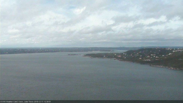 Lake Travis webcam, December 11, 2016 12:00 PM CT