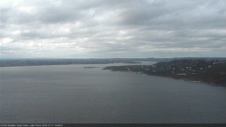 Lake Travis webcam, December 11, 2016 1:10 PM CT