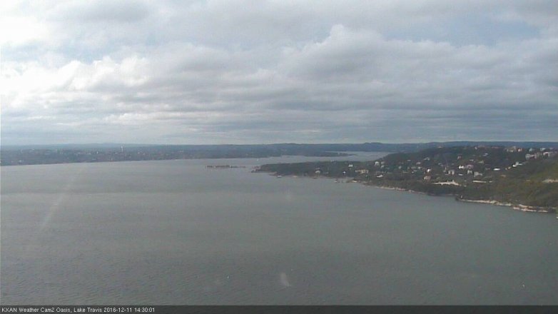 Lake Travis webcam, December 11, 2016 1:35 PM CT
