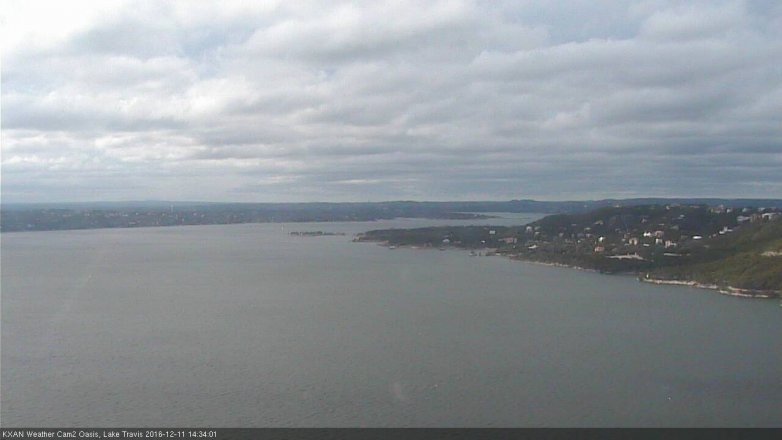 Lake Travis webcam, December 11, 2016 2:00 PM CT