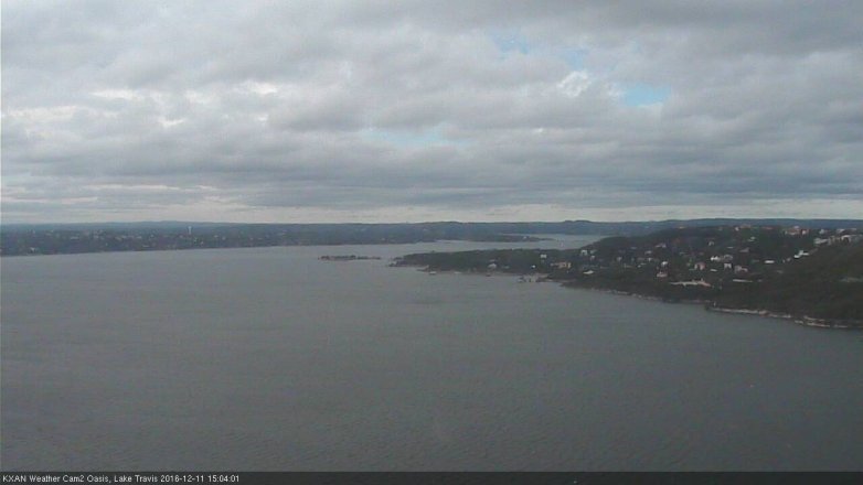 Lake Travis webcam, December 11, 2016 2:15 PM CT