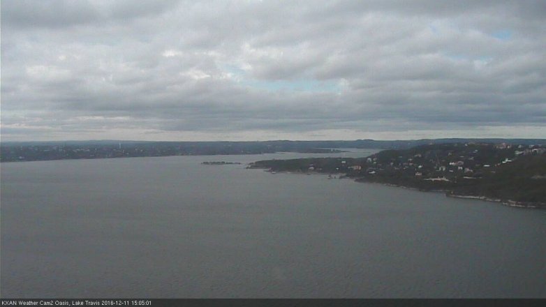 Lake Travis webcam, December 11, 2016 2:25 PM CT