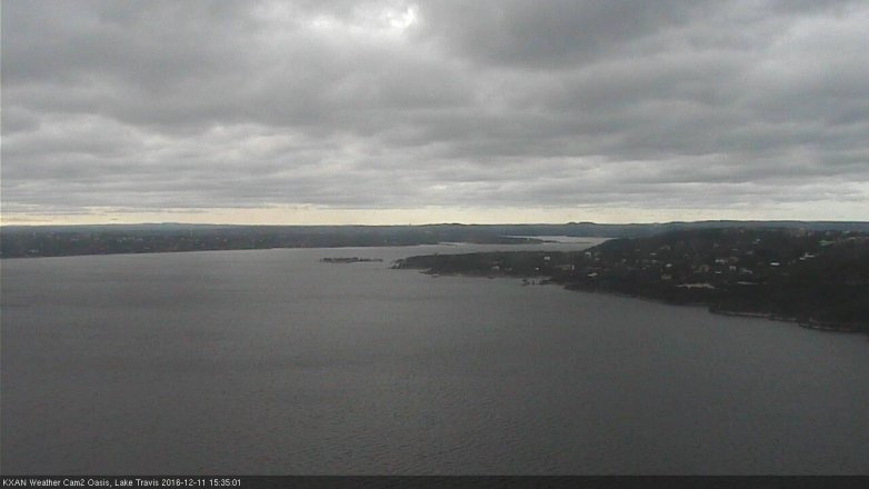 Lake Travis webcam, December 11, 2016 2:50 PM CT