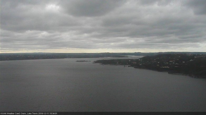 Lake Travis webcam, December 11, 2016 2:55 PM CT