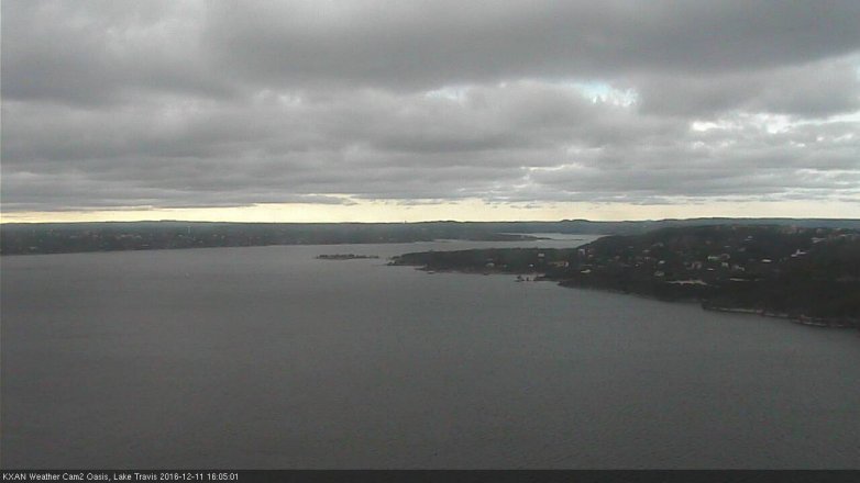 Lake Travis webcam, December 11, 2016 3:15 PM CT