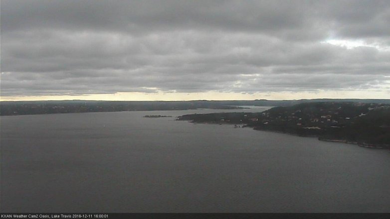 Lake Travis webcam, December 11, 2016 3:20 PM CT