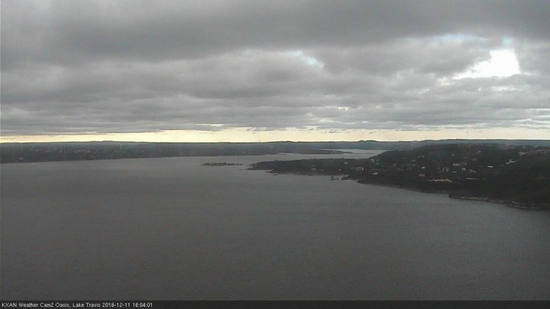 Lake Travis webcam, December 11, 2016 3:30 PM CT