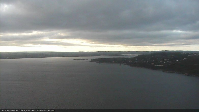 Lake Travis webcam, December 11, 2016 3:50 PM CT