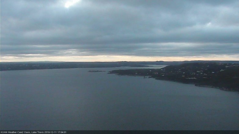Lake Travis webcam, December 11, 2016 4:25 PM CT