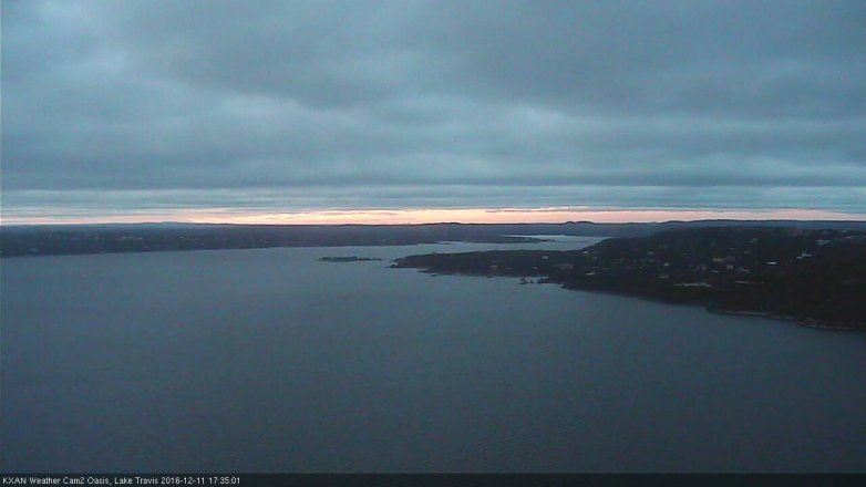 Lake Travis webcam, December 11, 2016 4:45 PM CT