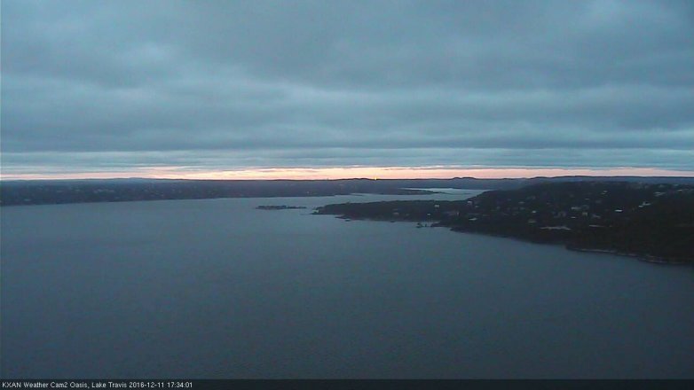 Lake Travis webcam, December 11, 2016 4:50 PM CT