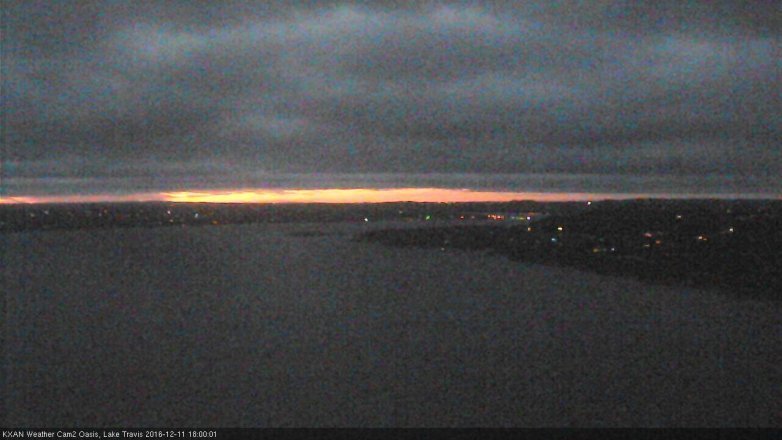 Lake Travis webcam, December 11, 2016 5:05 PM CT
