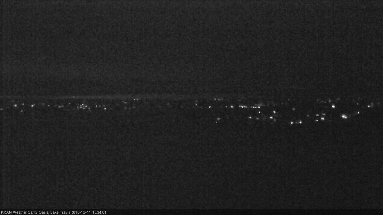 Lake Travis webcam, December 11, 2016 5:50 PM CT