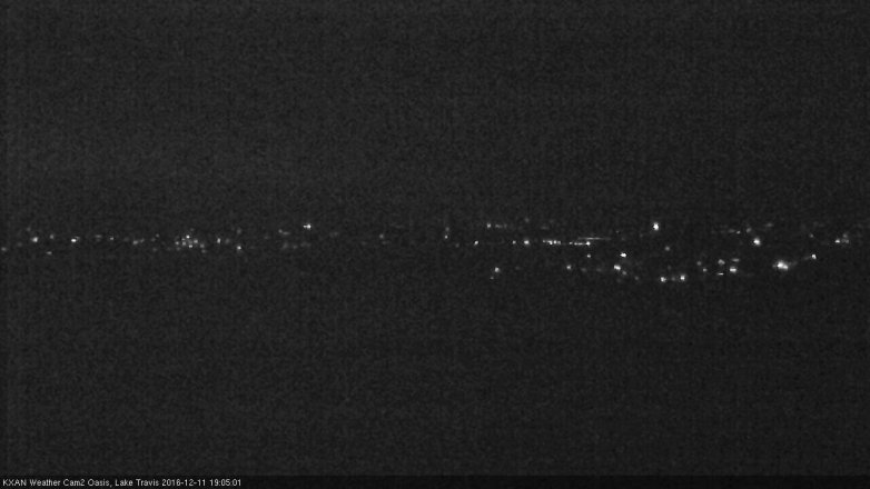 Lake Travis webcam, December 11, 2016 6:20 PM CT