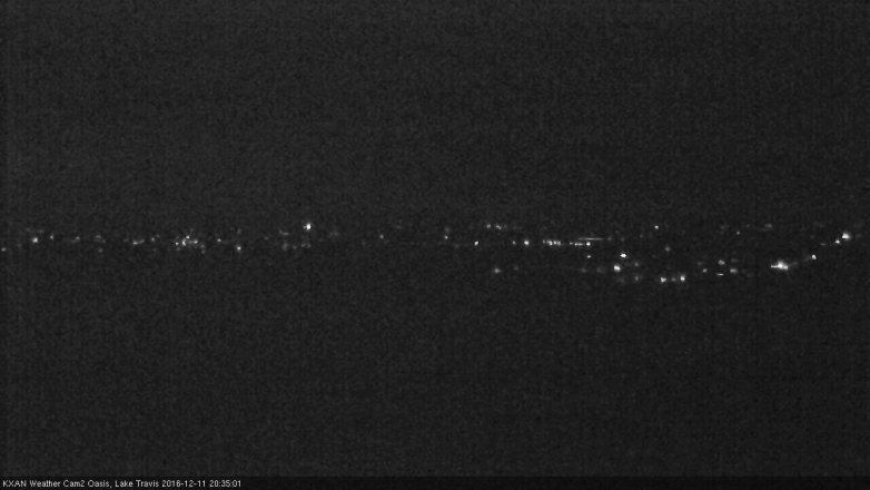 Lake Travis webcam, December 11, 2016 7:45 PM CT