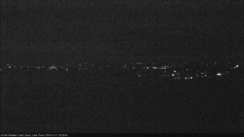 Lake Travis webcam, December 11, 2016 7:50 PM CT