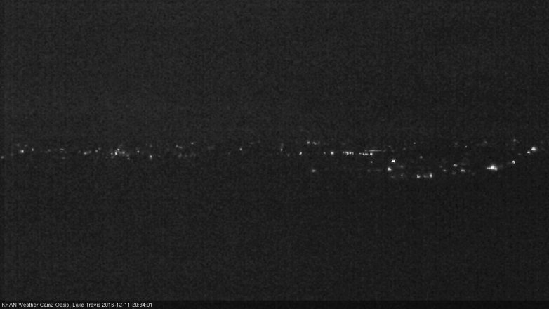 Lake Travis webcam, December 11, 2016 8:00 PM CT