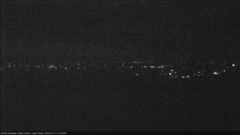 Lake Travis webcam, December 11, 2016 8:30 PM CT