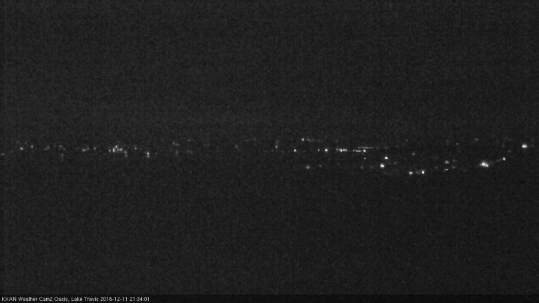 Lake Travis webcam, December 11, 2016 8:45 PM CT