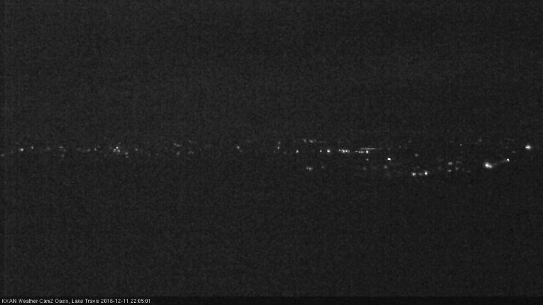 Lake Travis webcam, December 11, 2016 9:10 PM CT