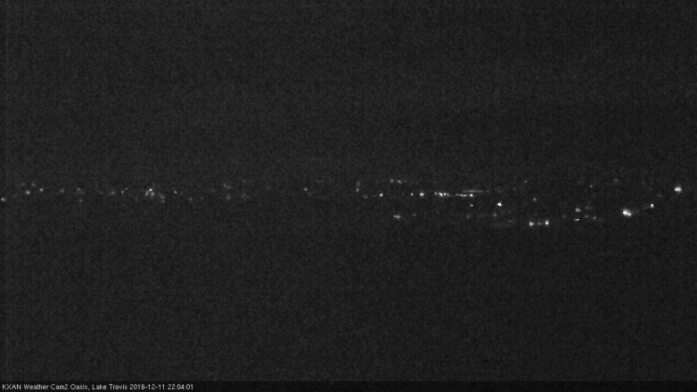 Lake Travis webcam, December 11, 2016 9:15 PM CT