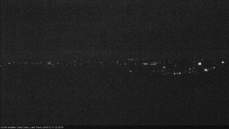 Lake Travis webcam, December 11, 2016 9:50 PM CT