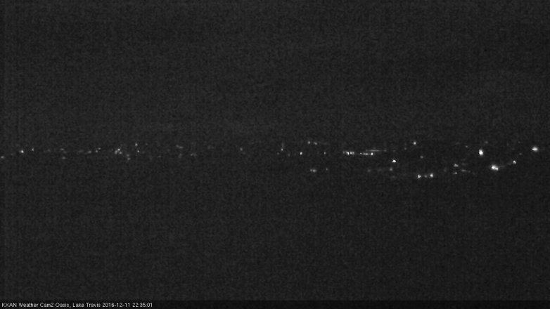 Lake Travis webcam, December 11, 2016 10:00 PM CT