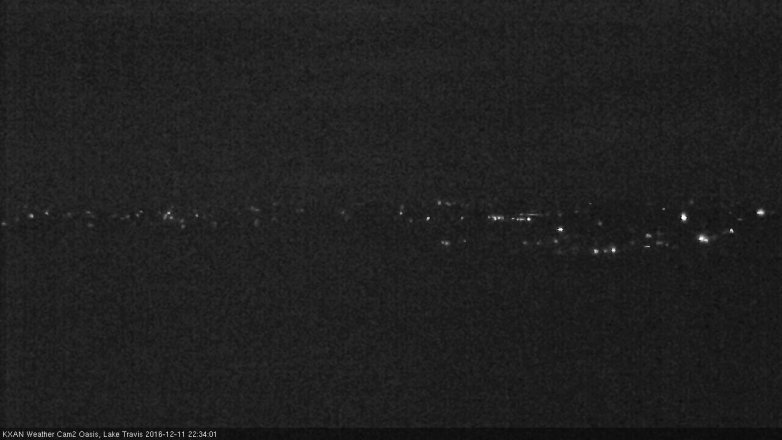 Lake Travis webcam, December 11, 2016 10:05 PM CT