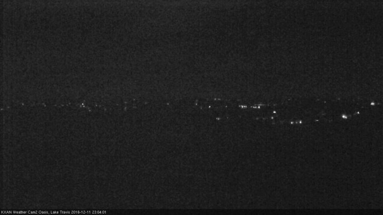 Lake Travis webcam, December 11, 2016 10:20 PM CT