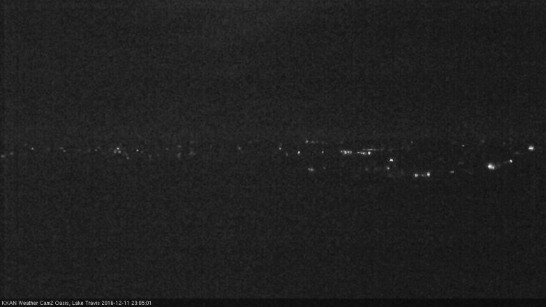 Lake Travis webcam, December 11, 2016 10:30 PM CT