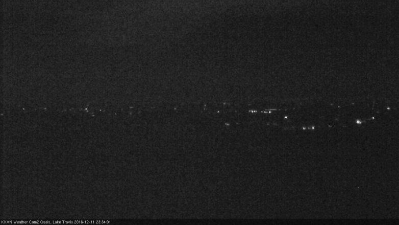 Lake Travis webcam, December 11, 2016 10:50 PM CT